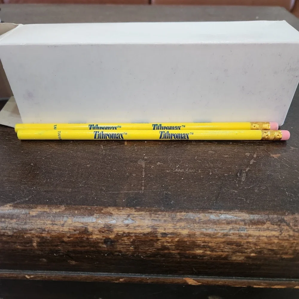 Lot 48  Zithro PENCILS Drug Rep Pharmaceutical Promo Advertising Box RARE🔥NEW